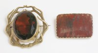 Lot 276 - A Victorian Madeira citrine gold antler brooch