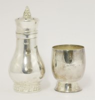 Lot 159 - A silver caster
