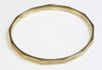 Lot 325 - An Art Deco hollow gold slave bangle