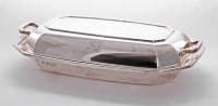 Lot 103 - A silver two handled entrée dish and cover