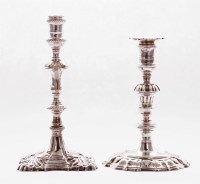 Lot 108 - A George II silver taperstick