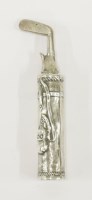 Lot 30 - An American silver and silver-plated novelty corkscrew