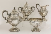 Lot 39 - An American silver four-piece tea set