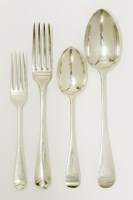Lot 131 - A George III/modern silver old english pattern flatware service