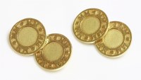 Lot 491 - A pair of 18ct gold Fennellium cufflinks