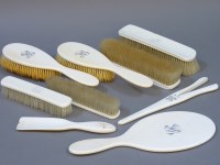 Lot 99 - A late 19th /early 20th century ladies ivory dressing set