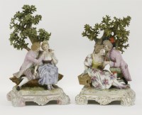 Lot 53 - A pair of Langenthal porcelain Groups