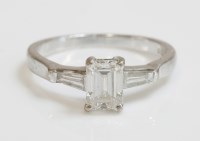 Lot 515 - An 18ct white gold single stone diamond ring