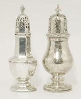 Lot 197 - A large silver caster