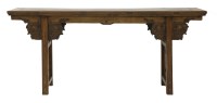 Lot 360 - A light elm altar Table