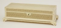 Lot 76 - An Anglo-Indian ivory glove box