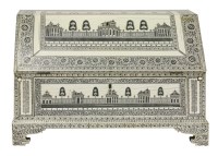 Lot 77 - A Vizagapatam ivory table bureau