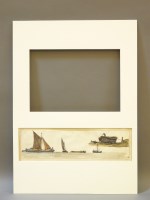 Lot 232 - Augustus Welby Northmore Pugin (1812-1852)
STUDIES OF BARGES
Inscribed beneath image 'done at the age of 13' and verso 'Barges