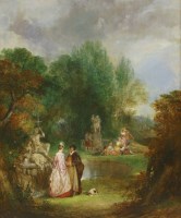 Lot 308 - Henry Andrews (1794-1868)
FÊTE CHAMPÊTRE
Signed l.l.