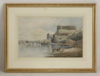 Lot 265 - Attributed to Alfred Vickers Snr. (1786-1868)
'HUY ON THE MEUSE'
Signed and dated 'Juin 1862'