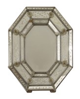 Lot 473 - A Venetian multiplate glass mirror