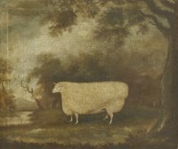 Lot 323 - Lots 323 to 330 are from a single owner collection.

John Miles of Northleach (19th century)
A SHEEP
Oil on canvas
63 x 73cm