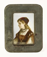 Lot 53 - A porcelain Plaque