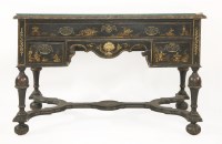Lot 578 - A black lacquered dressing table