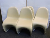 Lot 629 - Four Verner Panton style fibreglass chairs