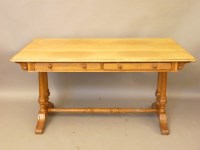Lot 694 - A Victorian oak library table