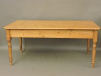 Lot 734 - A Victorian stripped pine kitchen table