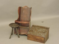 Lot 688 - A mahogany and pine child's rocking chair