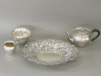 Lot 224 - A pierced silver dish