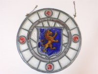 Lot 297 - A late 19th century stained glass roundel