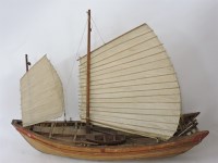 Lot 490 - A carved Chinese junk