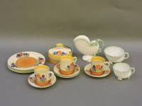 Lot 445 - A Clarice Cliff Crocus pattern set