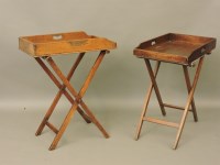 Lot 753 - Two mahogany butler's trays