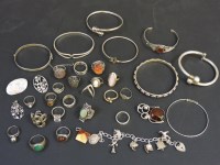 Lot 127 - A silver slave bangle