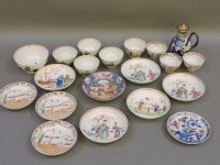 Lot 239 - A quantity of various 19th century hand painted Chinese famille rose wares