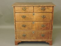 Lot 754 - An 18th century strung walnut chest