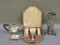 Lot 223 - A silver teapot
