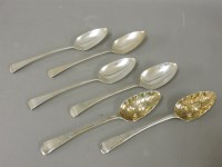 Lot 160 - A pair of George III berry spoons