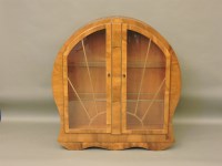 Lot 762 - An Art Deco walnut display cabinet