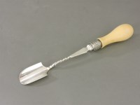 Lot 169 - A silver and ivory handled stilton scoop