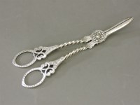 Lot 170 - A pair of silver grape scissors