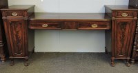 Lot 639 - A Regency mahogany twin pedestal sideboard