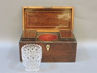 Lot 315 - A 19th century mahogany tea caddy