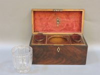 Lot 407 - A 19th century mahogany tea caddy