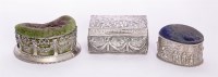 Lot 166 - A Victorian silver pin cushion/box