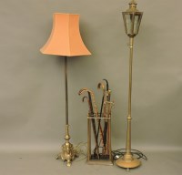 Lot 512 - A brass standard lamp