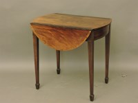 Lot 756 - A George III mahogany and tulip wood? crossbanded Pembroke table