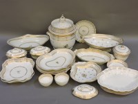 Lot 388 - A 19th century English porcelain part dessert and dinner service
