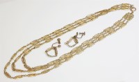 Lot 360 - A three row graduated necklace
