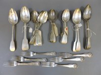 Lot 158 - A collection of silver forks