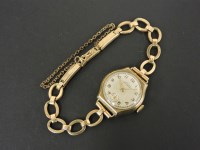 Lot 113 - A Cyma ladies 9ct gold bracelet watch